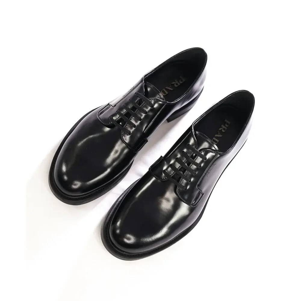 $1,150 PRADA - Black Pebble Leather Derby - US 10 (UK9)